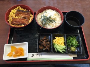 おすすめセット+穴子丼と素麵